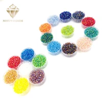new support wholesale 2mm 10gpack glass transparent color garment beads 19 colors crystal seed beads diy crafts accessories