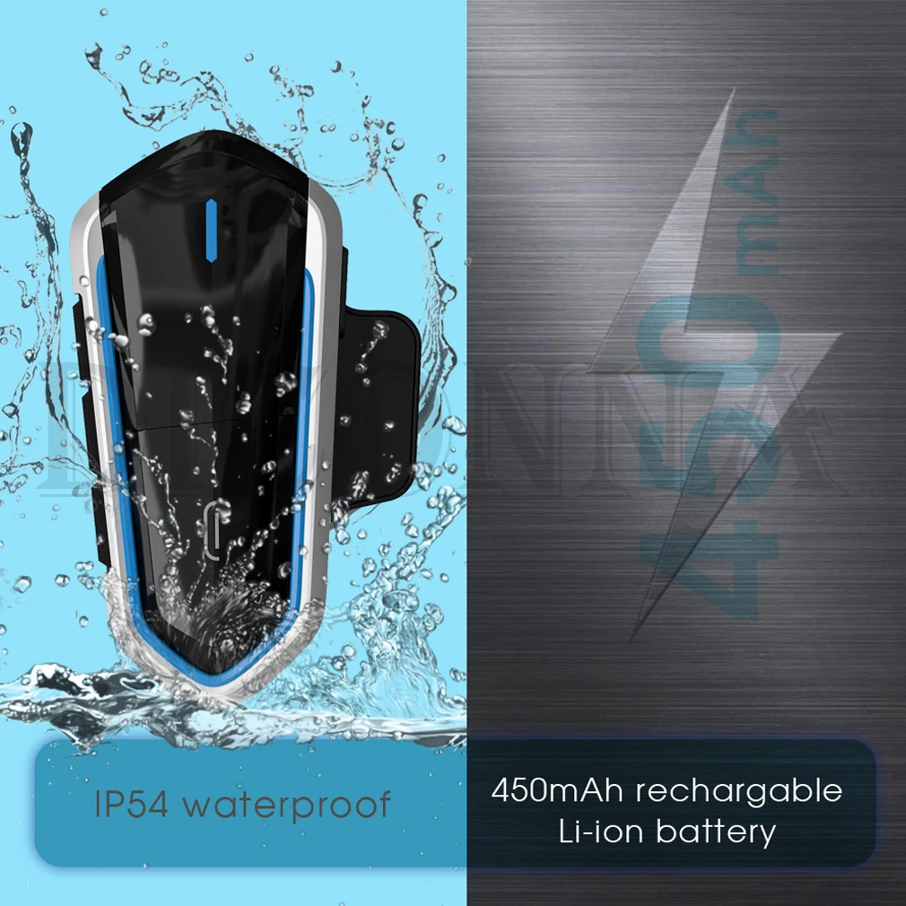 Мотоциклетная Bluetooth гарнитура для шлема, водонепроницаемая гарнитура, Новинка