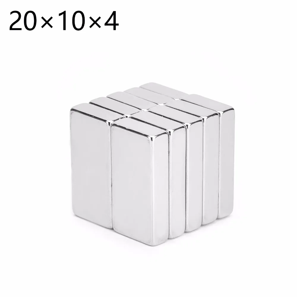 500 шт. 20x10x4 крепких блочный фрагмент магниты 20 мм x 10 х 4 редкоземельный магнит