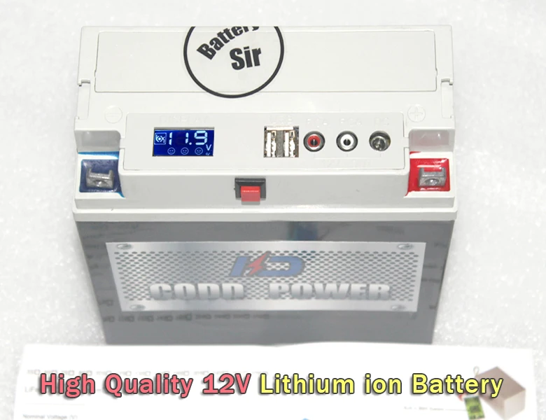 12V литий ионный Солнечный стартер для мотоцикла 60AH аккумулятор