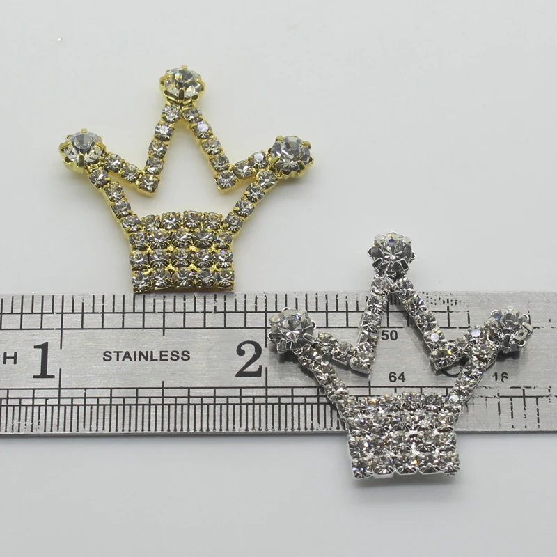 

YWXINXI Hot 5pcs/lot32MM Crown Rhinestone Jewelry Accessories Craft Decoration Materials DIY Wedding Embellishment Buckle