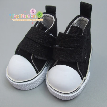 Black 5 см парусиновая обувь для куклы BJD модная мини-обувь для куклы для русской самодельной куклы ручной работы аксессуары для куклы - Цвет: Black