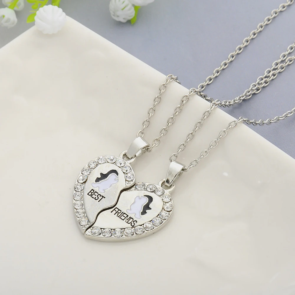 Ожерелье из 2 предметов ожерелье с подвеской в виде животных панды Дельфина