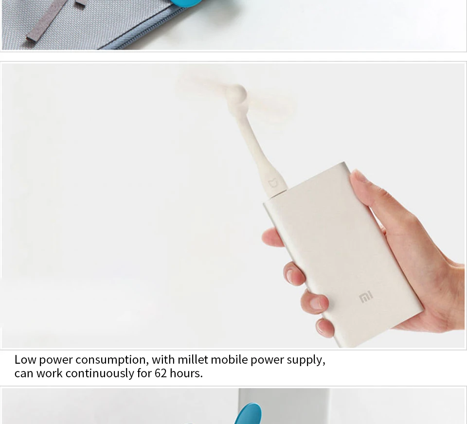 Xiao mi jia Usb вентилятор mi ni креативный гибкий крутой ручной переносной охлаждающий вентилятор для ноутбука Powerbank USB устройство ноутбук
