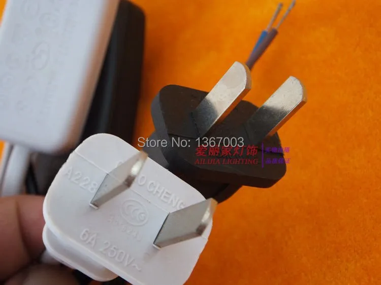 1 шт. Высокое качество Настольная и напольная лампа черный белый плоский штекер