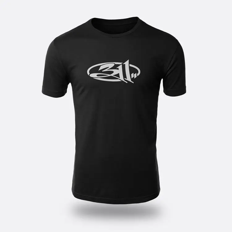 311 рок группа Черная футболка Размеры S 3XL Мужская футболка men tees tees menrock band | Отзывы и видеообзор