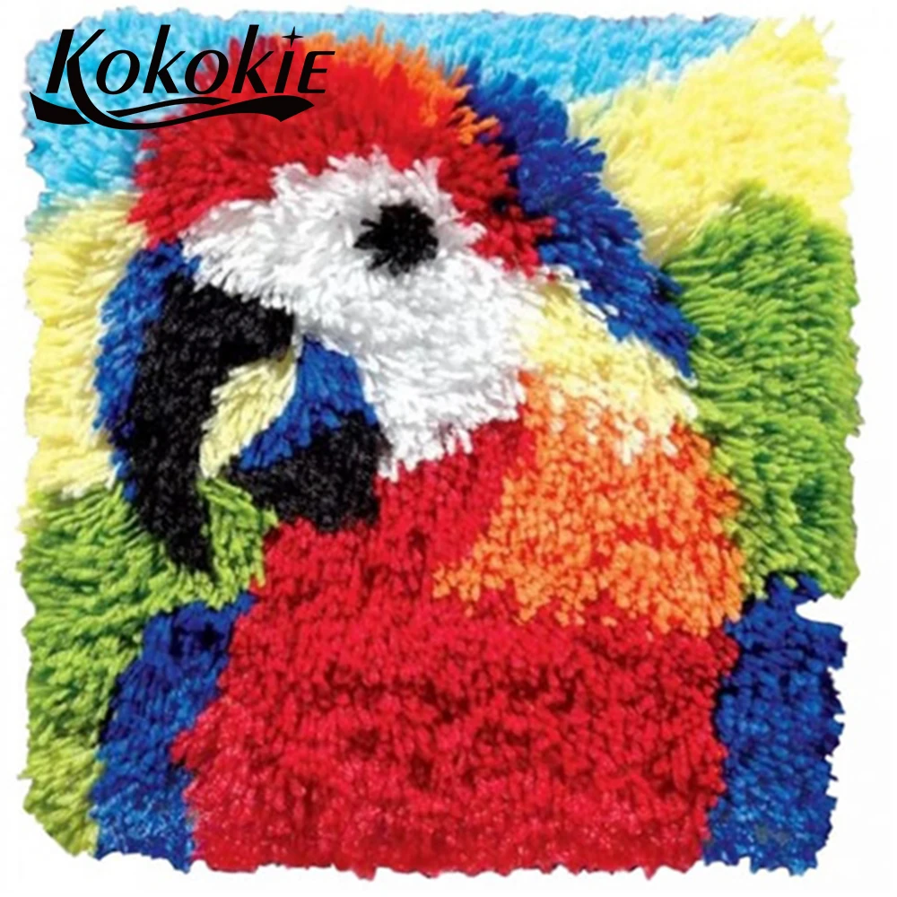 DIY защелкивающийся крючок подушка наборы с изображением попугая вышивка