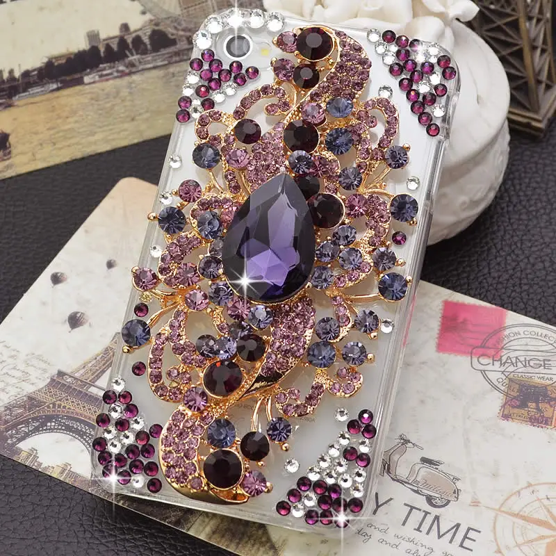 Mobile phone case for Iphone 5 /5 s material of diamond + PC back cover DIY cell free shipping |