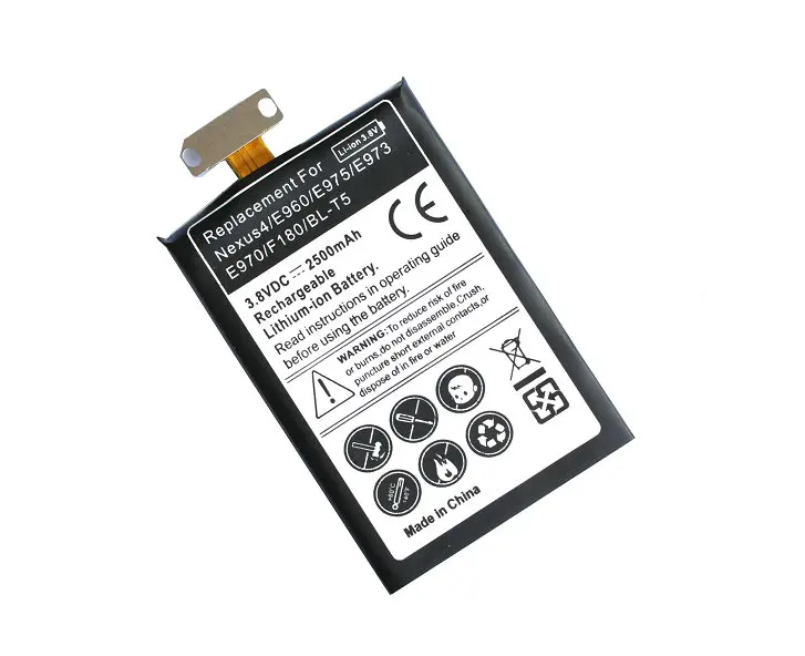 Ciszean 2 шт./лот 2500 мА/ч BL-T5 запасная батарея для LG Google Nexus4 Nexus 4 Optimus G E960 E970 E973 E975 F180 LS970 |