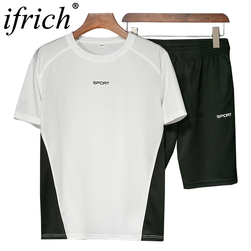 IFRICH/летние мужские комплекты футболка + штаны комплект из двух предметов