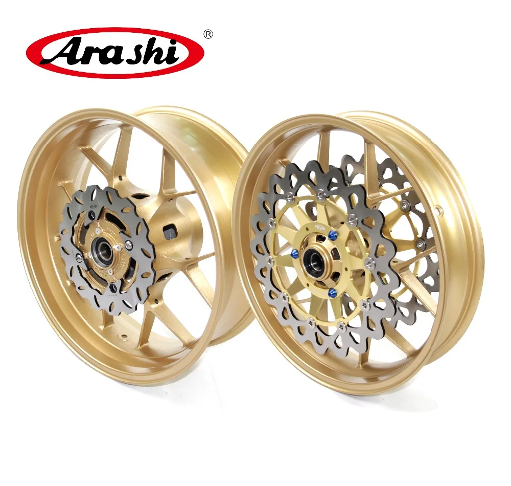 Arashi CBR1000RR Wheel Rim Rear Rims For Honda CBR 1000 RR 1000RR 2006-2016 Front Brake Disc 2007 2008 2009 2010 GOLD 16 15 | Автомобили и