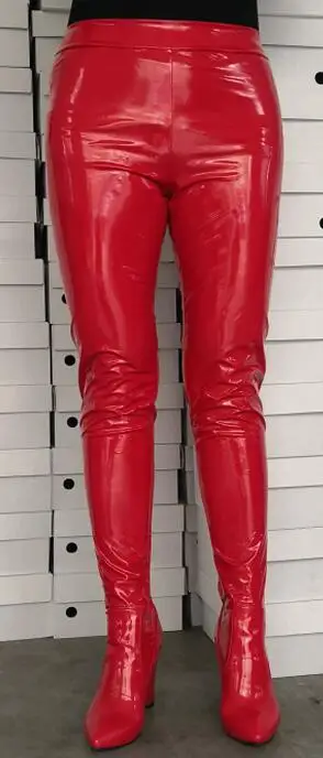 Red Г. Новинка, большие размеры 35-47, черные, красные, желтые, зеленые, Win, Стрейчевые модные пикантные высокие женские Сапоги выше колена на высоком каблуке X1829 - Цвет: Red