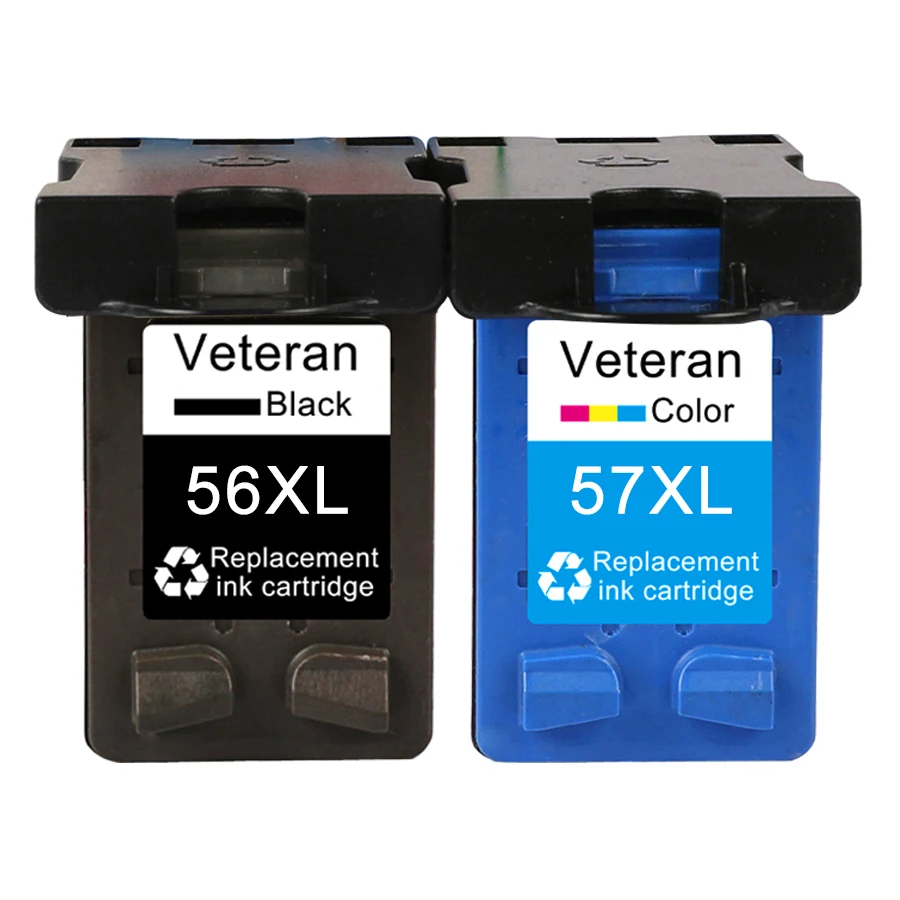 

Veteran Refill Ink Cartridge for HP 56 57 XL C6656a C6657a Deskjet F4180 5150 450 450cbi 450wbt F4140 5550 5552 7150 Printer