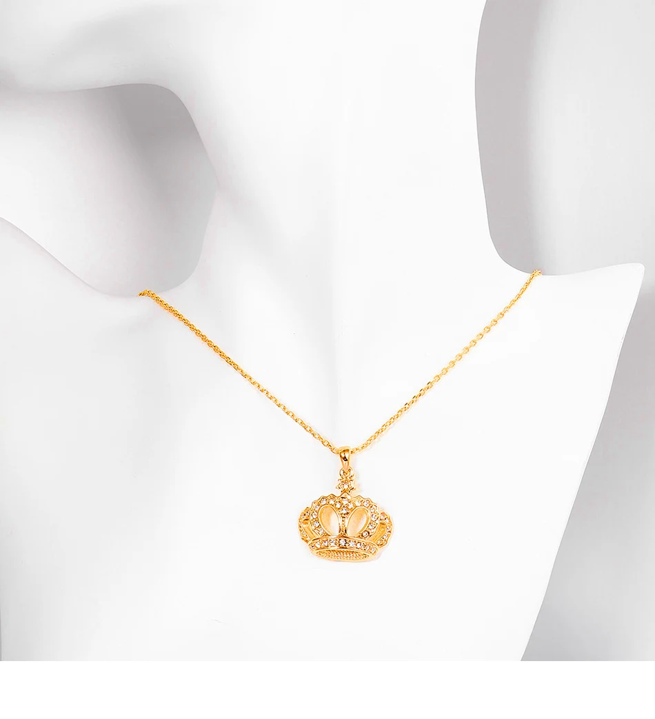 UMODE модная Корона женские ожерелья подвески Femme украшение на ткань аксессуары кольцо с фианитом подарок для женщин s UN0308C