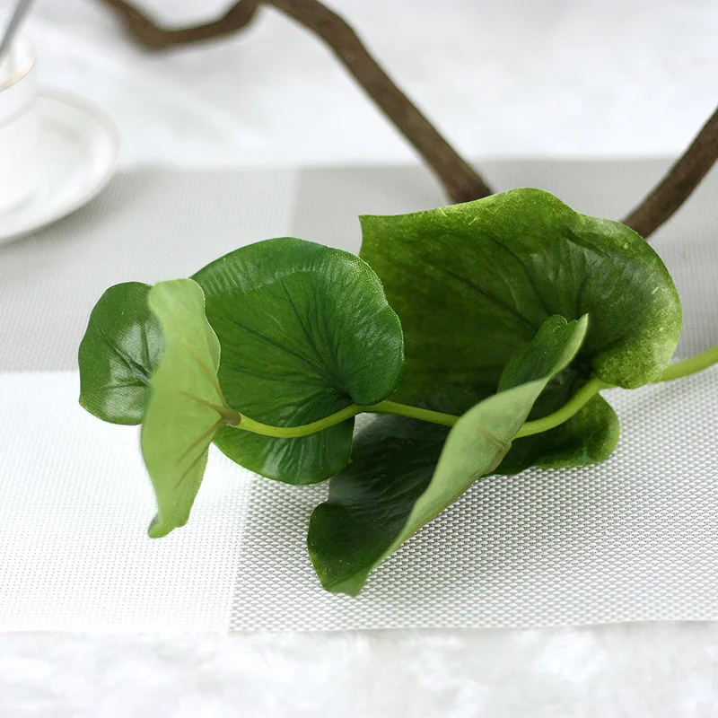 

4PC Green Butterfly Artificial Leaves Plant Silk Flower Wedding Flower Arrangement Home Decorative