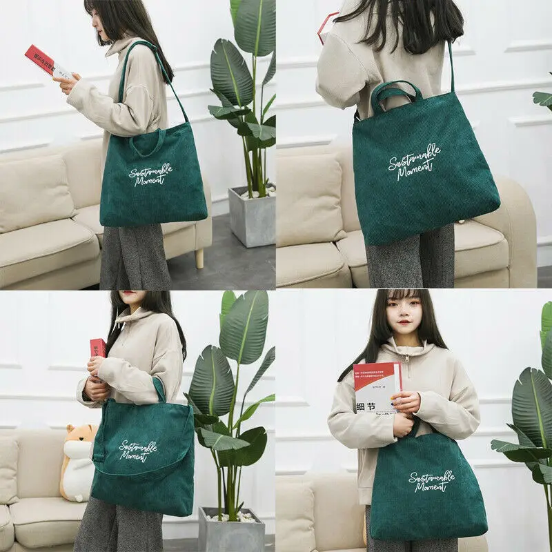 Женская сумка-мессенджер вместительная Вельветовая Повседневная сумка через