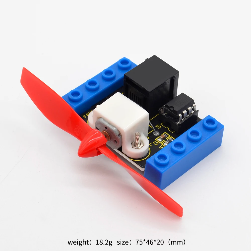Kidsbits Building Blocks L9110 Motor Drive Fan Propell Module Fire Extinguishing Robot For Arduino STEM Programming Education | Игрушки и