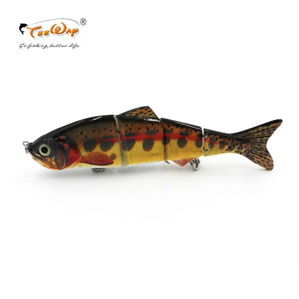 Color B Teeway 1 шт. 15 см 35 г рыболовные приманки 4 Сегменты Swimbait Crankbait жесткая приманка для рыбалки с искусственными крючками рыболовные воблеры - Цвет: Color B
