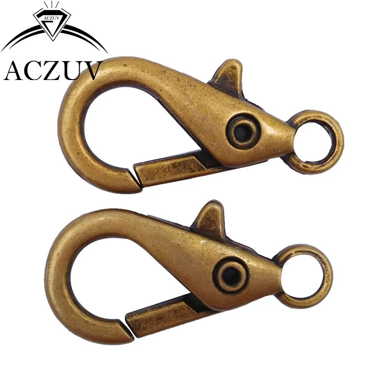 200 шт. застежки карабины для брелоков 28 мм|lobster clasp|swivel lobster claspantique bronze |