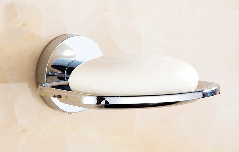 Stainless Steel Soap Dish Bathroom Storage Soap Rack Plate Box Container Wall Storage Rack Holder