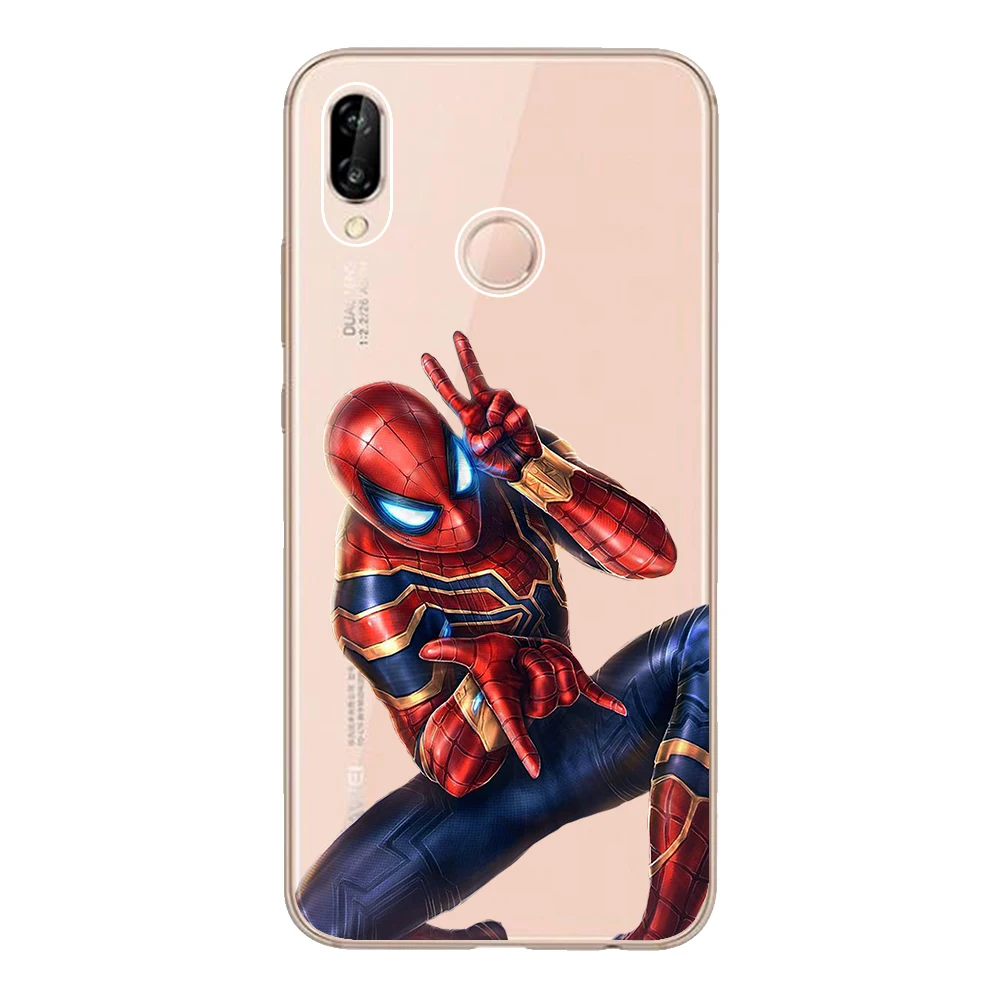 Мягкий чехол из ТПУ для Huawei P20 Lite 5 84 &quot силиконовый с человеком-пауком Железным