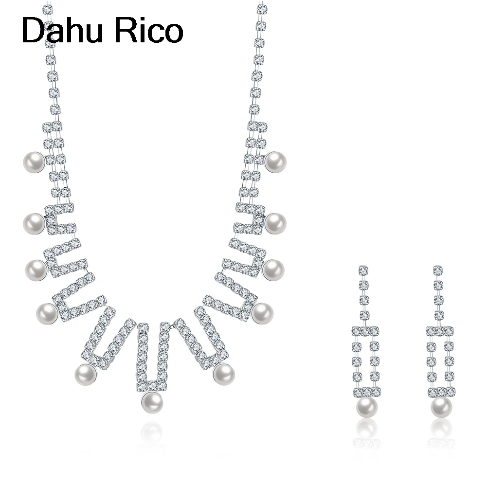 Имитация жемчуга pulseira feminina brinco турецкий серьги посеребренные комплект ювелирных
