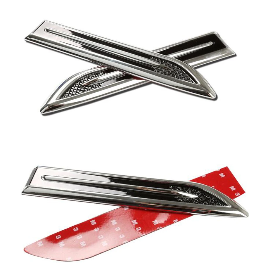 2x Auto Car Fender Side Wing Emblem Sticker For Ford Fiesta Focus Mondeo Escape Kuga EcoSport Explorer Edge Fusion etc