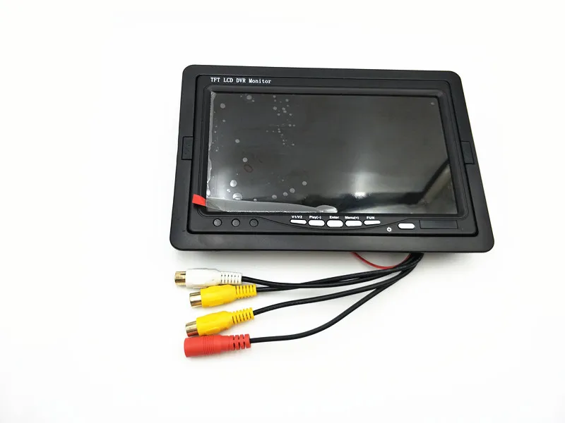 2 канальный 7 дюймов TFT ЖК-дисплей монитора камеры DVR Запись Поддержка карт SD картой памяти на 32 ГБ