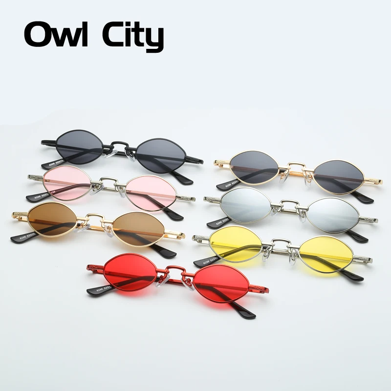 Овальные Солнцезащитные очки Owl City женские винтажные маленькие солнцезащитные