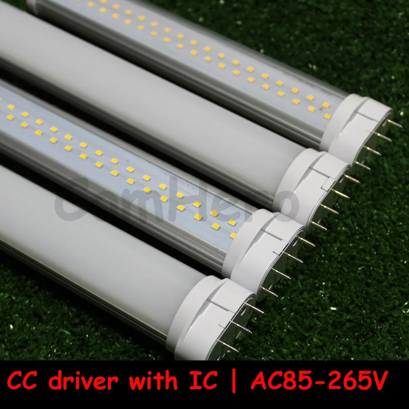2G11 LED Light 36W 2G11 Tube LED 9W 12W 15W 18W 22W SMD2835 clear frosted Cover 85-265V Warm/Cool White Real power Free Shipping