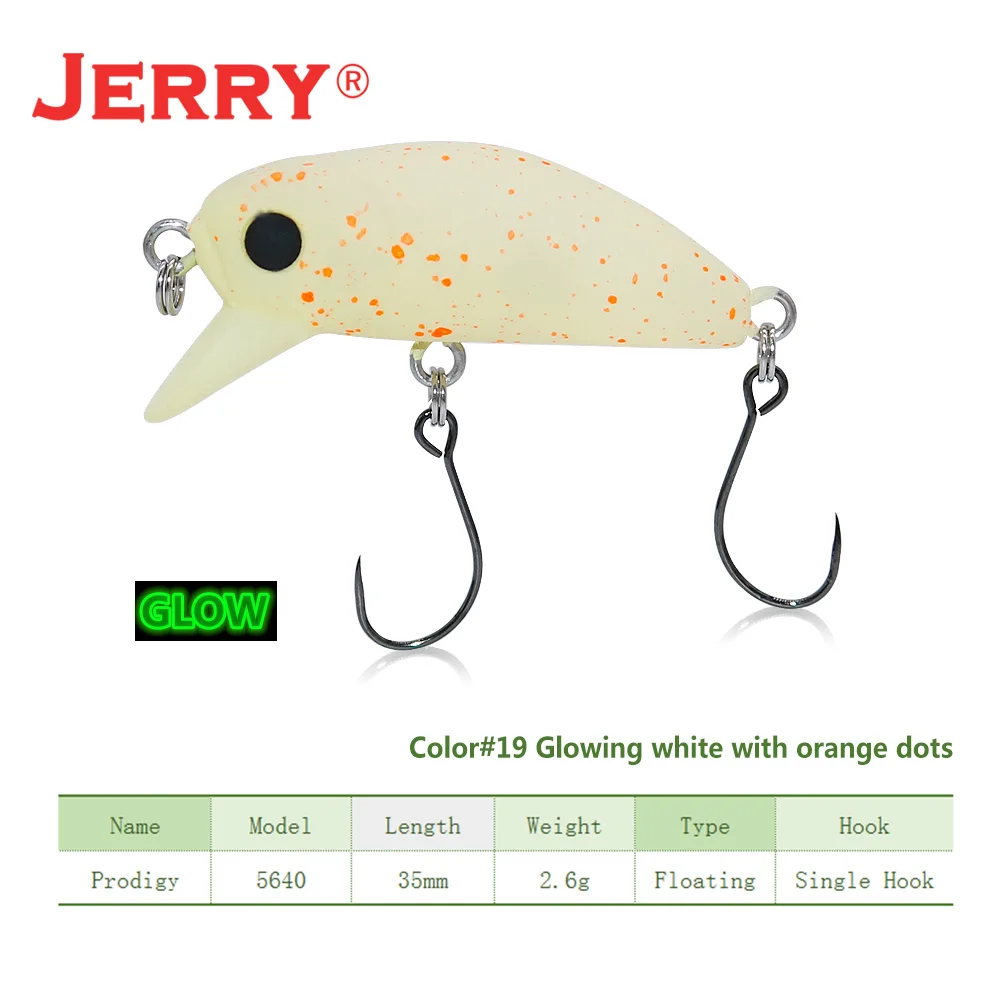 white orange dots Jerry 35 мм 2,6 г спиннинг медленно тонущиеся воблеры кренкбейт Форель Приманка для окуня пресноводный камень рыболовное снасти Оборудование - Цвет: white orange dots