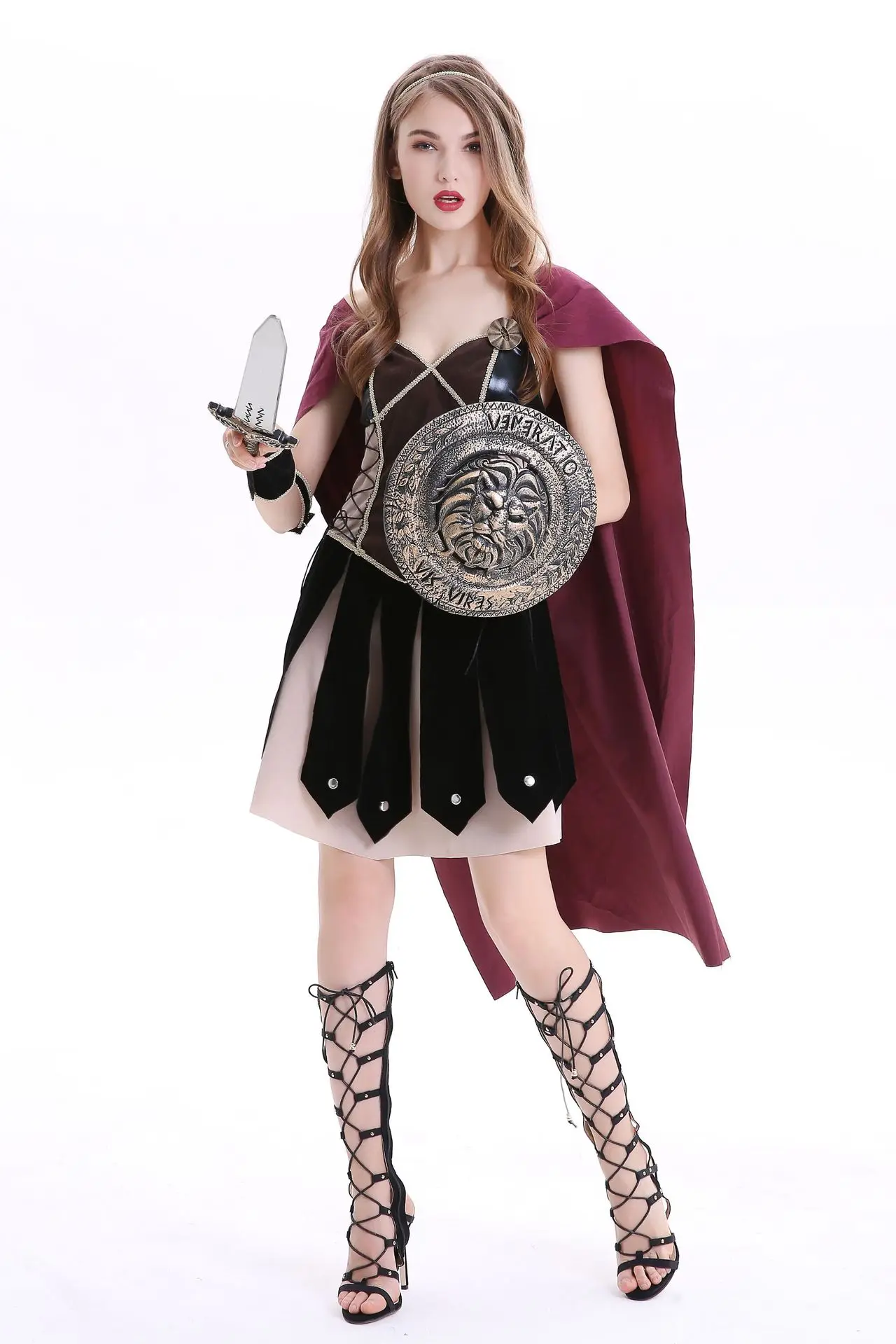 Halloween costume Vikings pirate costume women medieval Dress COS costume Roman warrior Grand Theft Auto character female