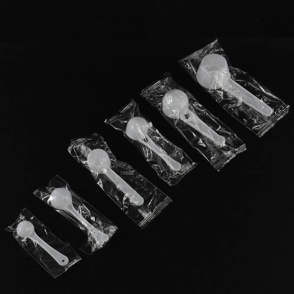 100x одноразовые мерные ложки, Пластиковые мерные половники для кофе, чая, молока, порошка,, пищевой 1 г, 3 г, 5 г, 10 г, 15 г, 20 г