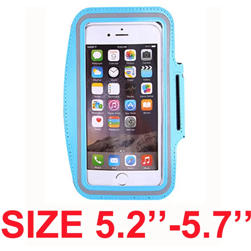 Size 5.2--5.7 (blue) Нарукавная сумка чехол для samsung huawei xiaomi чехол для телефона для бега на открытом воздухе нарукавная повязка спортивные аксессуары 4,5 ''4,7'' 5,5 ''6 дюймов - Цвет: Size 5.2--5.7 (blue)