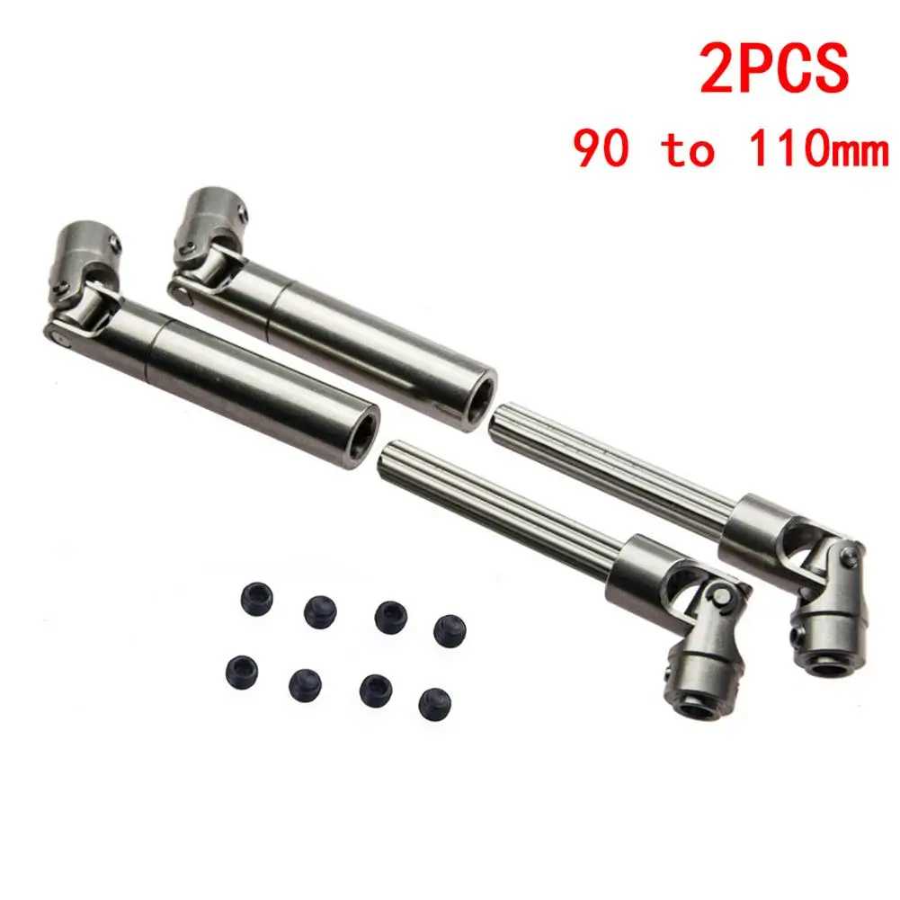 

2PCS Steel Crawler Drive Shaft CVD 90-115mm 110-155mm For 1/10 RC Car SCX10 90021 90028/RC4WD/TAMlYA CC01/D90/TRX-4