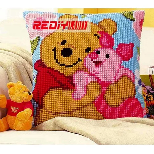 Rediy ladiy вышивка крестиком Чехлы для подушек мультяшный медведь массивные наборы для вышивки крестиком диванные подушки для сиденья автомобиля домашний декоративный чехол для подушки - Цвет: CX0045