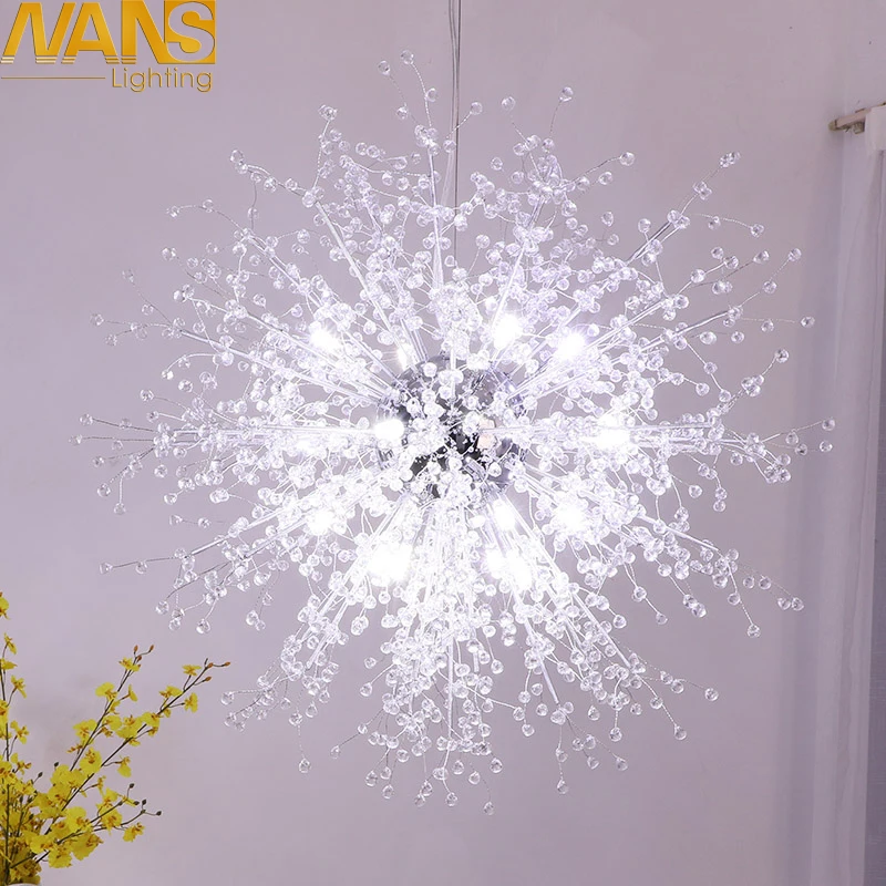 

NANS led avize modern vanity chandelier led acrylic home decoration chandelier led to the living room Wedding decoration