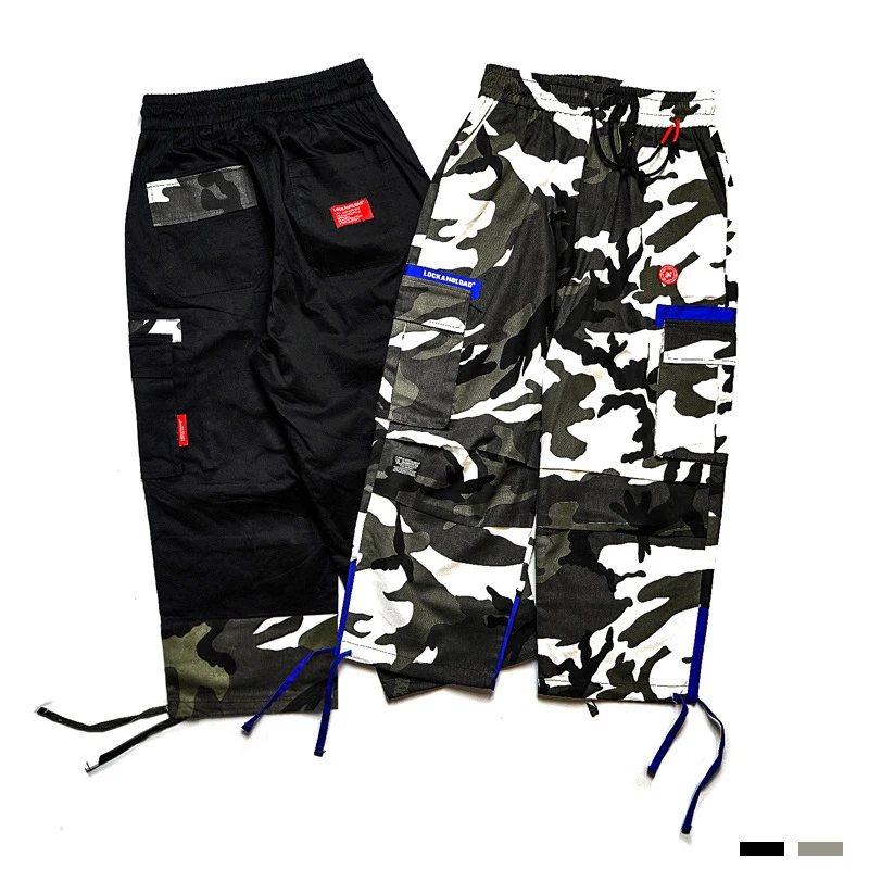 

Hip Hop Loose Joggers Pants Men 2019 Streetwear Cotton Baggy Camouflage Cargo Pant Casual Harajuku Sweatpants US Size GM43
