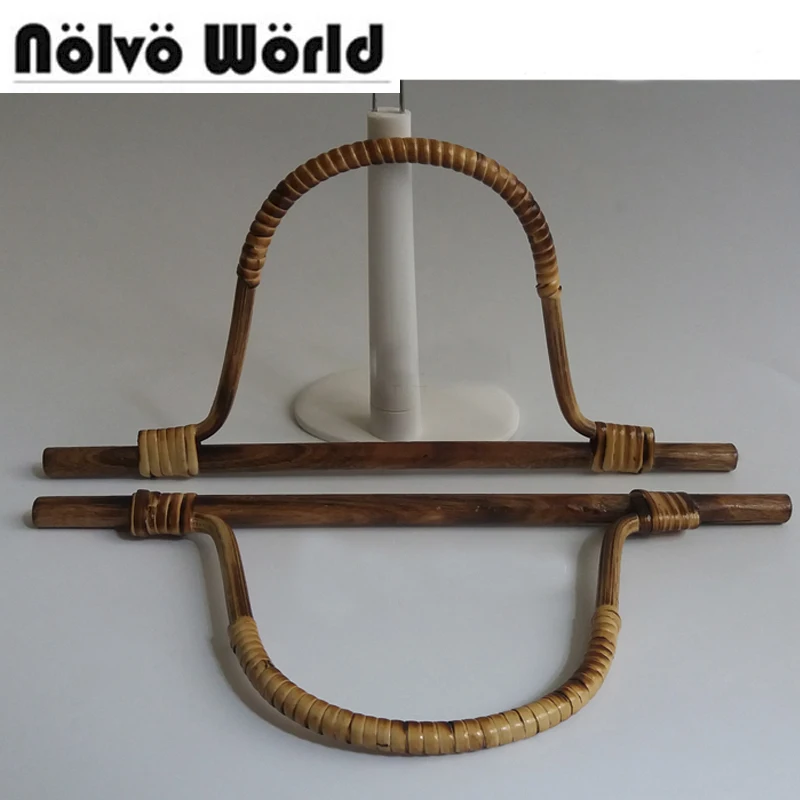5 пар = 10 штук 28X13 см 32X15 Натуральная ручка из ротанга для винтажных вязаных сумок
