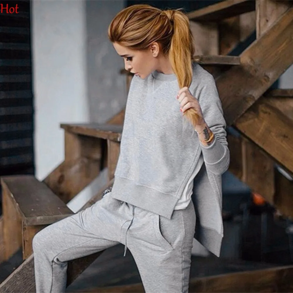 Хит корейская мода женские толстовки повседневные с длинным рукавом одноцветные