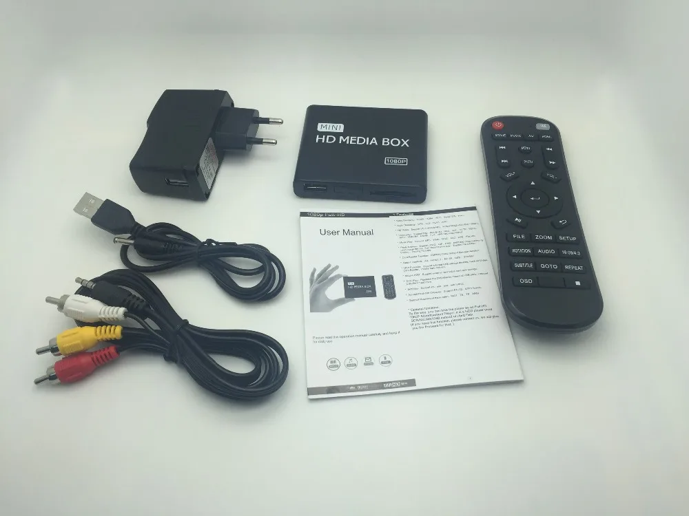 Медиаплеер Full HD 1080P цифровой плеер для вывесок ТВ HDMI AV выход картридер SD/MMC/USB хост