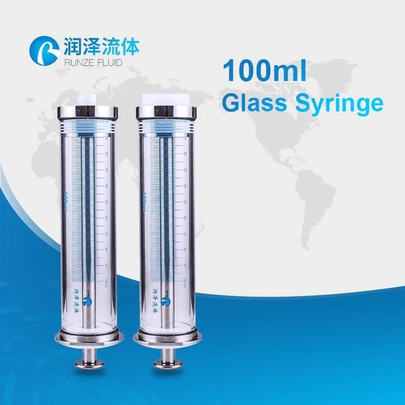Шприц для инъекций большой емкости 100 мл промышленный стеклянный шприц |