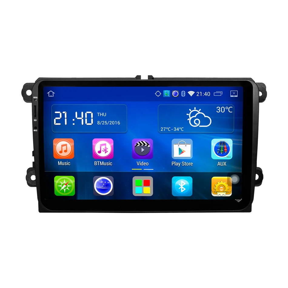9 &quotAndroid 4 ядра автомобиль DVD для VW Passat Гольф MK5 MK6 Jetta Мужские поло Touran Sharan