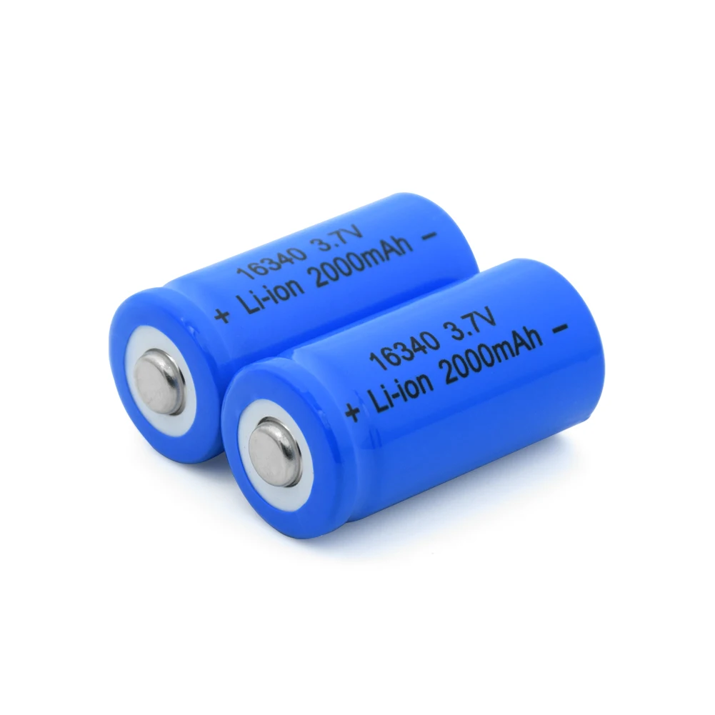 2/4/6/8/10 шт 3,7 V 16340 2000mAh Синий литий-ионных батарей для замены для CR123A CR17345 K123A VL123A DL123A 5018LC SF123A EL123AP