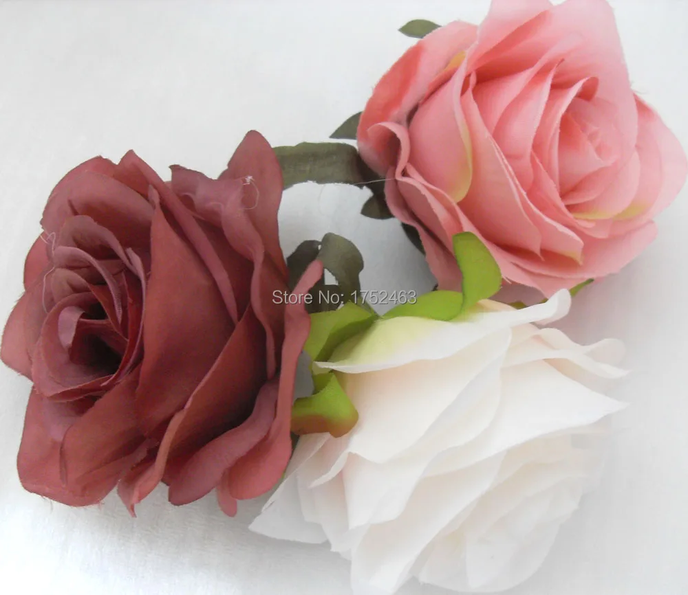 1 шт. искусственные розы шелковые цветочные головки свадебные декоративные гиды