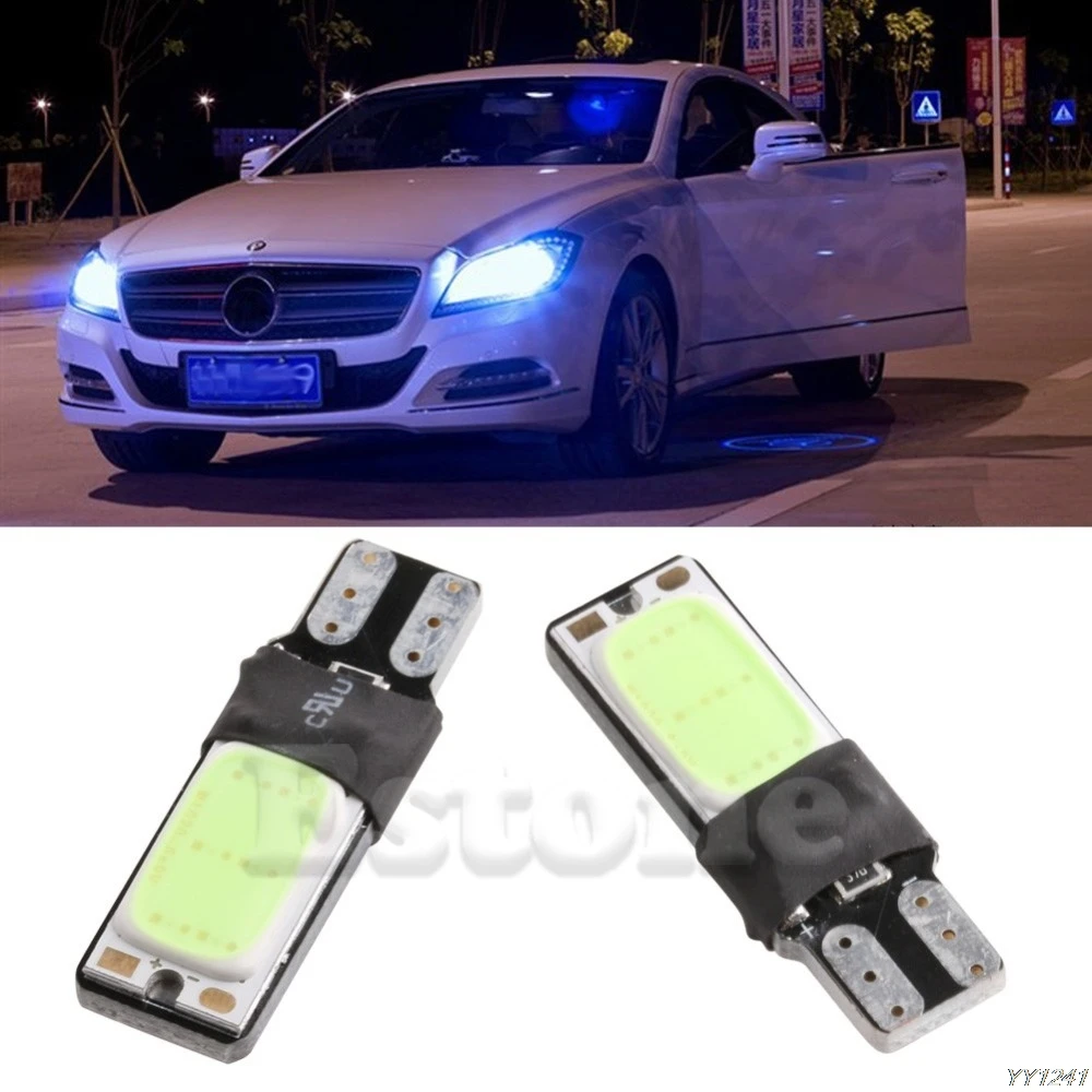 Новинка 1 шт. высокое Мощность Ice blue T10 W5W 194 168 2LED COB автомобильный светильник