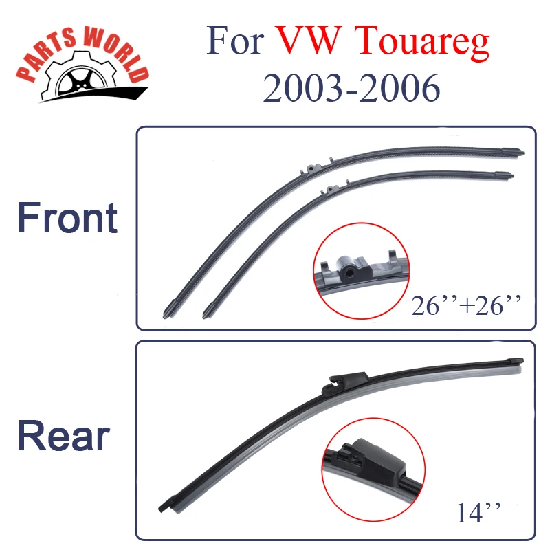 Partsworld Windscreen Front and Rear Wiper Arm And Blade For VW Touareg 2003-2006 Car Accessories Auto Parts | Автомобили и