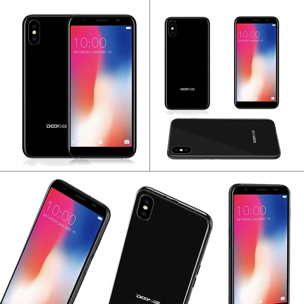 2018 Новинка DOOGEE X55 Android 7 0 смартфон 5 'ཎ:9 HD MTK6580 четырехъядерный 16 Гб rom Двойная