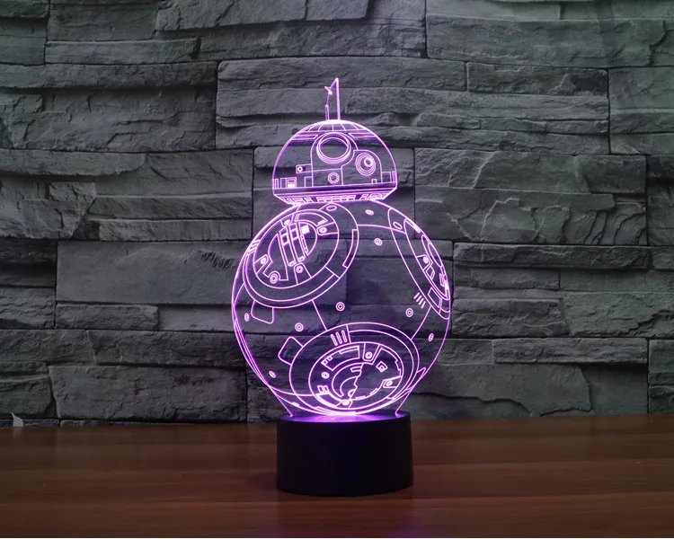 

3D Night Light Creative Gifts Star Wars Lamp Robot USB Led Table Desk Remote Contro as Home Decor Bedroom Reading Nightlight