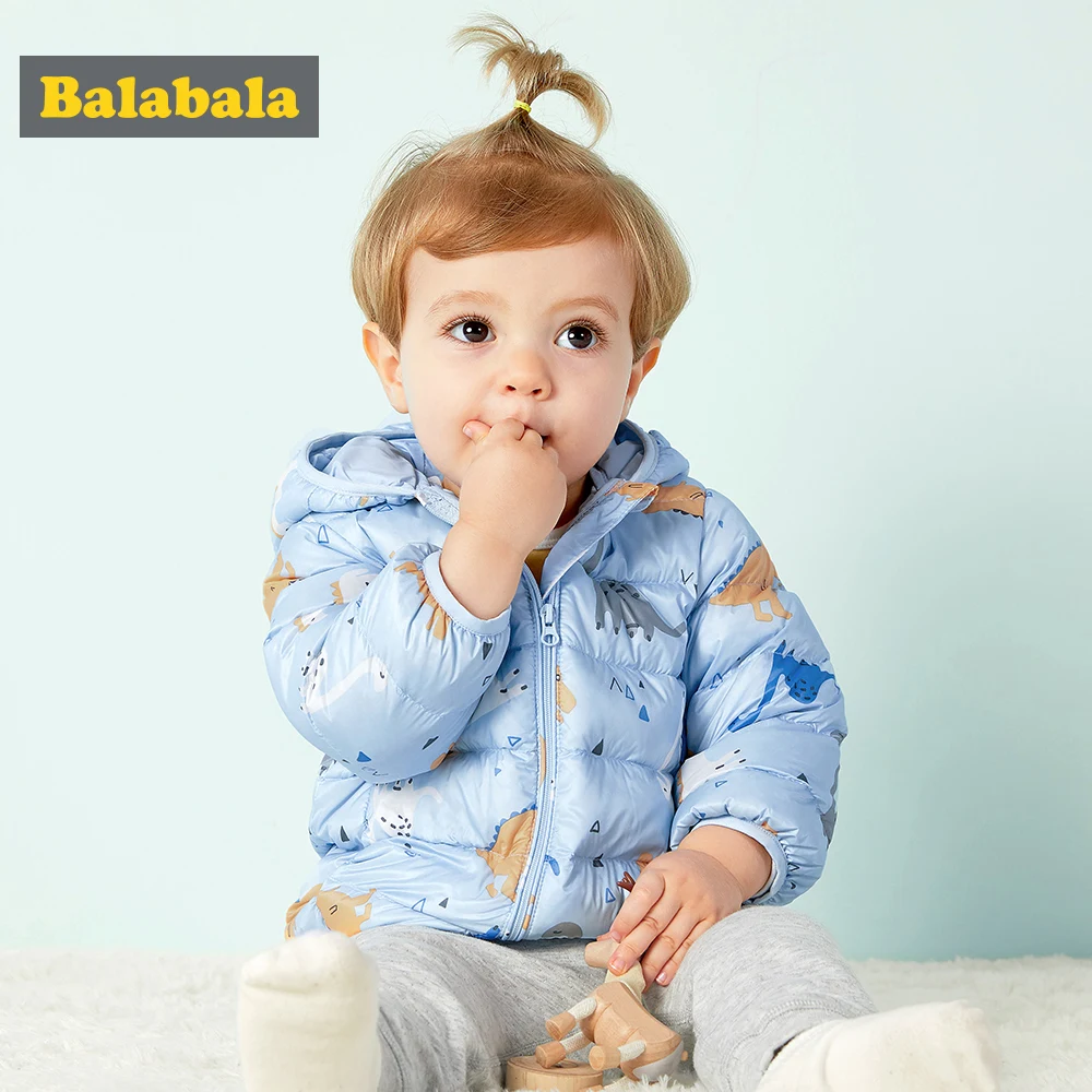 Balabala/легкая пуховая куртка для маленьких девочек и мальчиков стеганая с